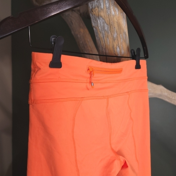 Lululemon Run Inspire Crop II Pizzaz Orange 22" Inseam Sz Sml Tights - Picture 9 of 11